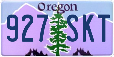 OR license plate 927SKT