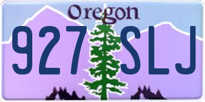 OR license plate 927SLJ