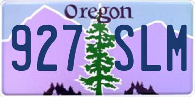OR license plate 927SLM