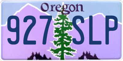 OR license plate 927SLP