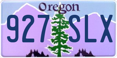 OR license plate 927SLX