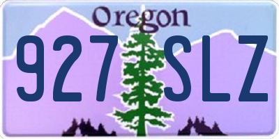 OR license plate 927SLZ