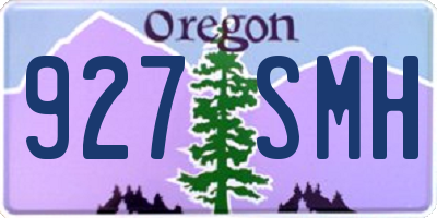 OR license plate 927SMH