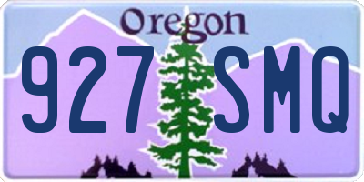 OR license plate 927SMQ