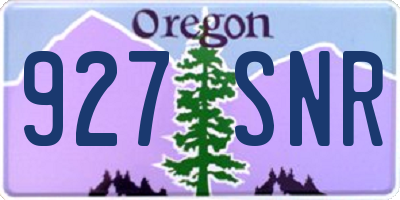 OR license plate 927SNR