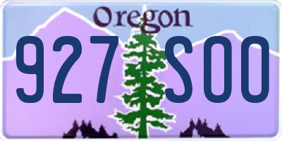 OR license plate 927SOO