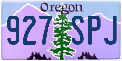 OR license plate 927SPJ