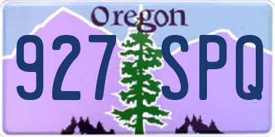 OR license plate 927SPQ