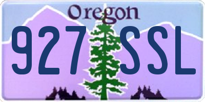 OR license plate 927SSL