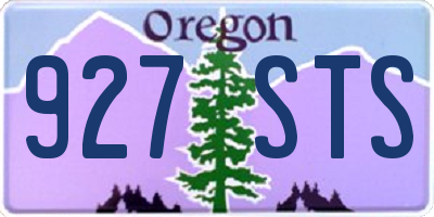 OR license plate 927STS