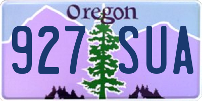 OR license plate 927SUA
