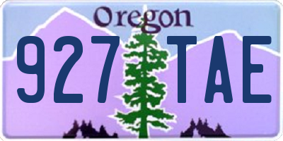 OR license plate 927TAE