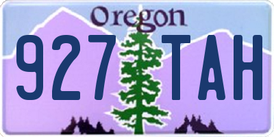 OR license plate 927TAH