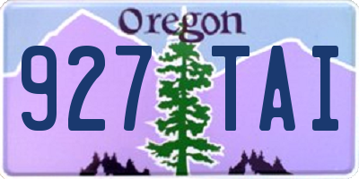 OR license plate 927TAI