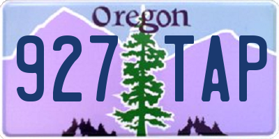 OR license plate 927TAP