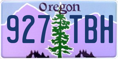 OR license plate 927TBH