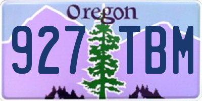 OR license plate 927TBM