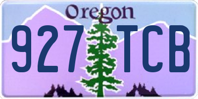 OR license plate 927TCB