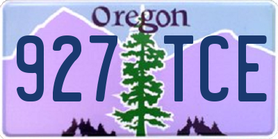 OR license plate 927TCE
