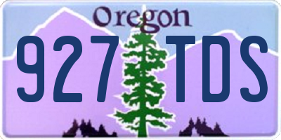 OR license plate 927TDS