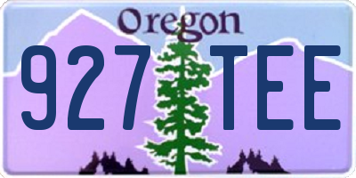 OR license plate 927TEE