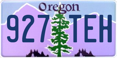 OR license plate 927TEH
