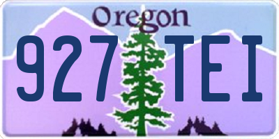 OR license plate 927TEI