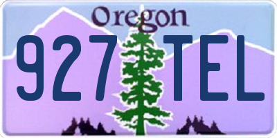 OR license plate 927TEL