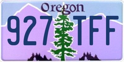 OR license plate 927TFF