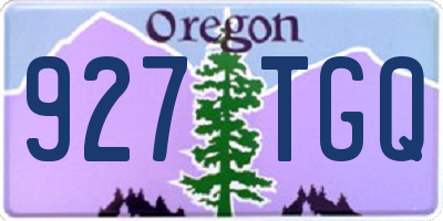 OR license plate 927TGQ
