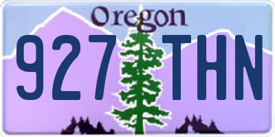 OR license plate 927THN