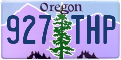 OR license plate 927THP