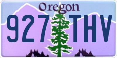 OR license plate 927THV