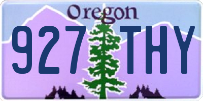 OR license plate 927THY