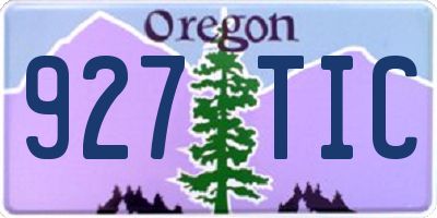 OR license plate 927TIC