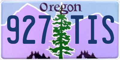 OR license plate 927TIS