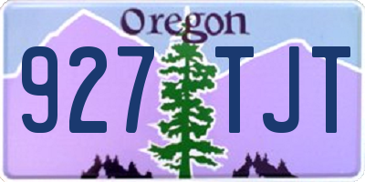 OR license plate 927TJT