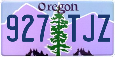 OR license plate 927TJZ