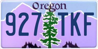 OR license plate 927TKF