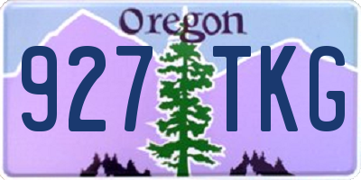OR license plate 927TKG