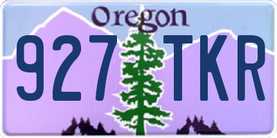 OR license plate 927TKR