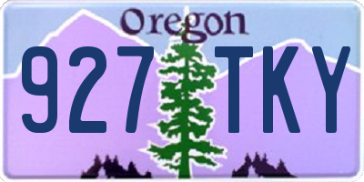OR license plate 927TKY