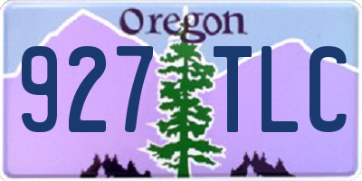 OR license plate 927TLC