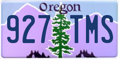 OR license plate 927TMS