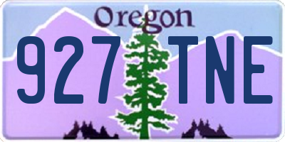 OR license plate 927TNE