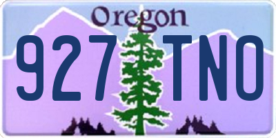 OR license plate 927TNO