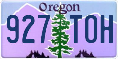 OR license plate 927TOH