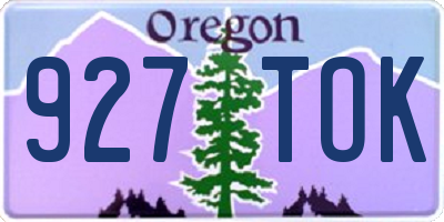 OR license plate 927TOK