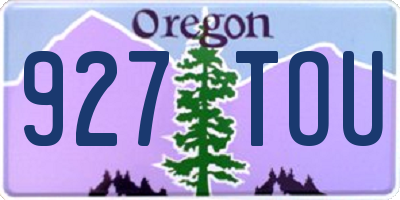 OR license plate 927TOU