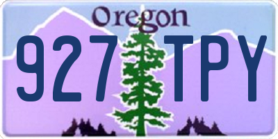 OR license plate 927TPY